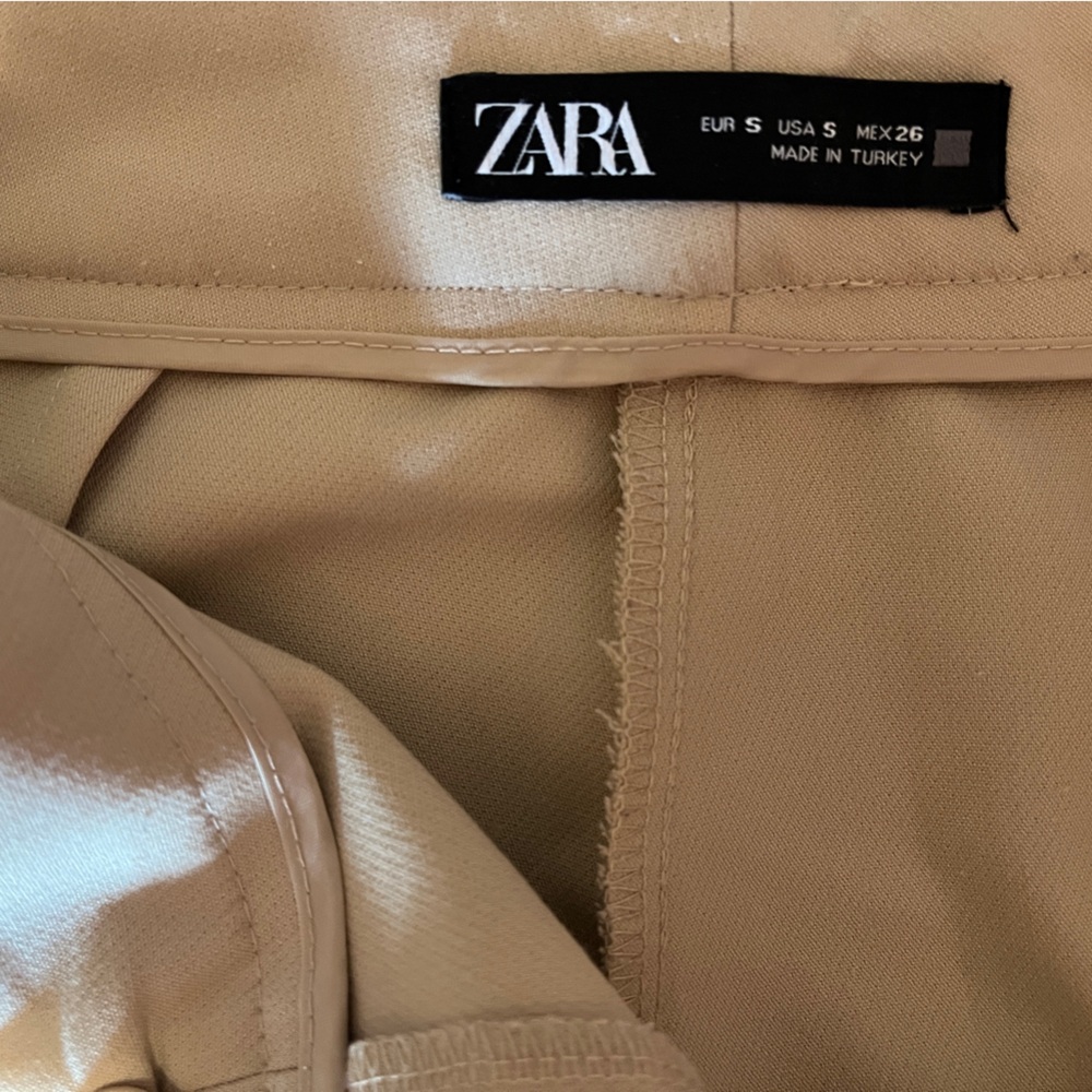 Zara Light Tan Wide Leg Pants